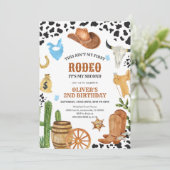 Western Rodeo Cowboy Second Rodeo 2nd Birthday 招待状 (スタンド正面)