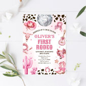 Western Rodeo Cowgirl First Rodeo 1st Birthday 招待状