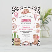Western Rodeo Cowgirl Second Rodeo 2nd Birthday 招待状 (スタンド正面)
