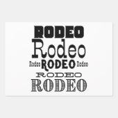 Western Rodeo Typography ラッピングペーパーシート (正面3)