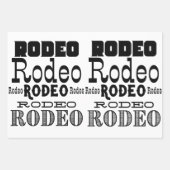 Western Rodeo Typography ラッピングペーパーシート (正面2)