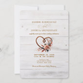 Western Rustic Barn Wedding Invitation  招待状 (正面)