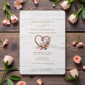 Western Rustic Barn Wedding Invitation  招待状