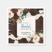 Western Rustic Boho WIldflower Bridal Shower スタンダードカクテルナプキン (正面)