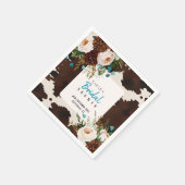 Western Rustic Boho WIldflower Bridal Shower スタンダードカクテルナプキン (角)