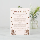 Western Rustic Casual Wedding Country Details エンクロージャーカード (スタンド正面)