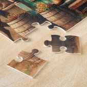 Western Rustic Cowboy Boot Shop Desert Storefront ジグソーパズル (側面)