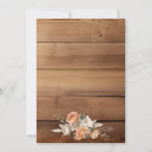 Western Rustic Dried Flower Hat Boots Birthday 招待状 (裏面)