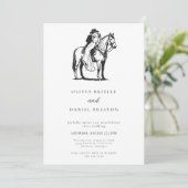 Western Rustic Horse Country Photo Wedding 招待状 (スタンド正面)