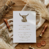 Western Rustic Pampas Grass Boho Wedding 招待状