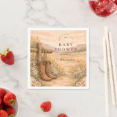 Western Saddle Desert Baby Shower スタンダードカクテルナプキン (インサイチュ)