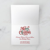 Western Saddle on Fence Post Christmas シーズンカード (内部)