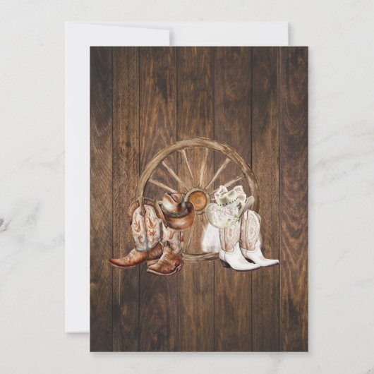 Western Said I do BBQ After Country Wedding 招待状 (裏面)