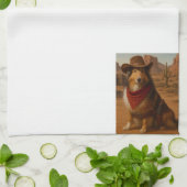 Western Sheltie キッチンタオル (折り畳み)