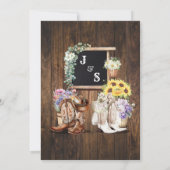 Western She's Fresh Off the Market Bridal Shower 招待状 (裏面)