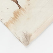 Western Southwest Animal Highland Cow フリースブランケット (角)