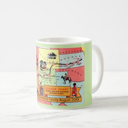 Western States Map Custom Mug コーヒーマグカップ (正面右)