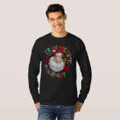 Western Stay Merry And Bright Santa Claus Hippie C Tシャツ (正面フル)