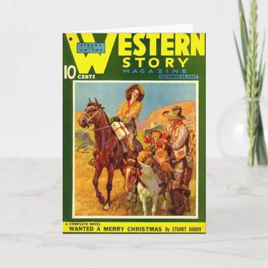 Western Story 1937クリスマスマガジンの表紙 シーズンカード (正面)