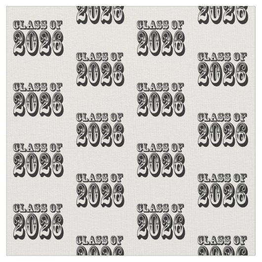 Western Style Class of 2026 Graduation ファブリック (クローズアップ)