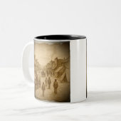 Western Style Parchment Mug ツートーンマグカップ (正面左)