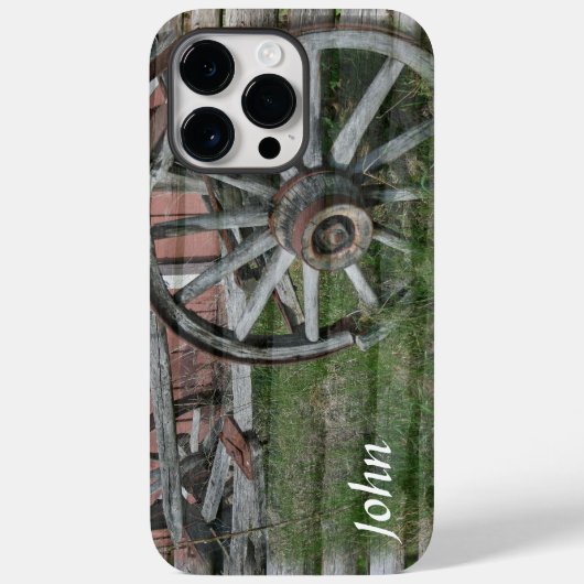 Western Style Rustic Wagon Wheel Case-Mate iPhoneケース (裏面)