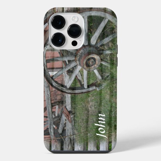 Western Style Rustic Wagon Wheel iPhoneケース (裏面)