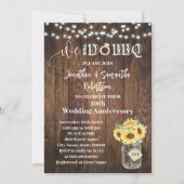 Western Sunflowers We still do Wedding Anniversary 招待状 (正面)