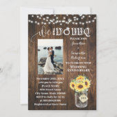 Western Sunflowers We still do Wedding Anniversary 招待状 (正面)