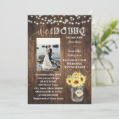 Western Sunflowers We still do Wedding Anniversary 招待状 (スタンド正面)