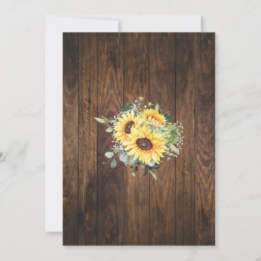 Western Sunflowers We still do Wedding Anniversary 招待状 (裏面)