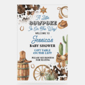 Western Theme Boy Baby Shower アクリルサイン (正面)