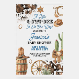 Western Theme Boy Baby Shower アクリルサイン