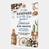 Western Theme Boy Baby Shower アクリルサイン (傾斜)