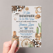 Western Theme Boy Baby Shower アクリル招待状 (インサイチュ (ポータブル))