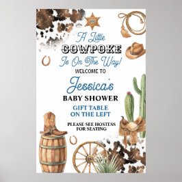 Western Theme Boy Baby Shower ポスター