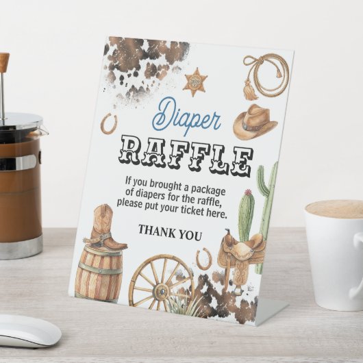 Western Theme Boy Baby Shower 台座サイン (インサイチュ)