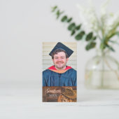Western theme Hat and Lasso Grad Party Invitation 名刺 (スタンド正面)
