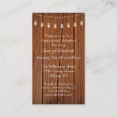 Western theme Hat and Lasso Grad Party Invitation 名刺 (裏面)