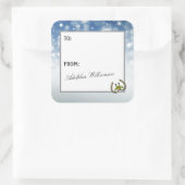 Western theme Horseshoes and Holly スクエアシール (バッグ)