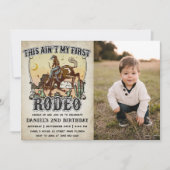 Western This Ain't My First Rodeoの誕生日写真 招待状 (正面)