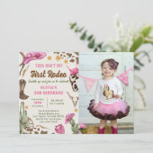 Western This Ain't My First Rodeoの誕生日写真 招待状 (スタンド正面)