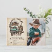 Western This Ain't My First Rodeoの誕生日写真 招待状 (スタンド正面)