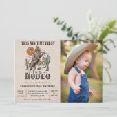 Western This Ain't My First Rodeoの誕生日写真 招待状 (スタンド正面)