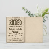 Western This Ain't My First Rodeoの誕生日写真 招待状 (スタンド正面)