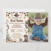 Western This Ain't My First Rodeoの誕生日写真 招待状 (正面)