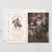 Western This Ain't My First Rodeo 2nd Birthday 招待状 (正面)