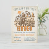 Western This Ain't My First Rodeo 2nd Birthday 招待状 (スタンド正面)