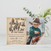 Western This Ain't My First Rodeo 2nd Birthday 招待状 (スタンド正面)