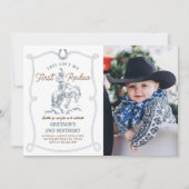 Western This Ain't My First Rodeo 2nd Birthday 招待状 (正面)